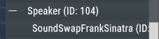 Child part named SoundSwapFrankSinatra